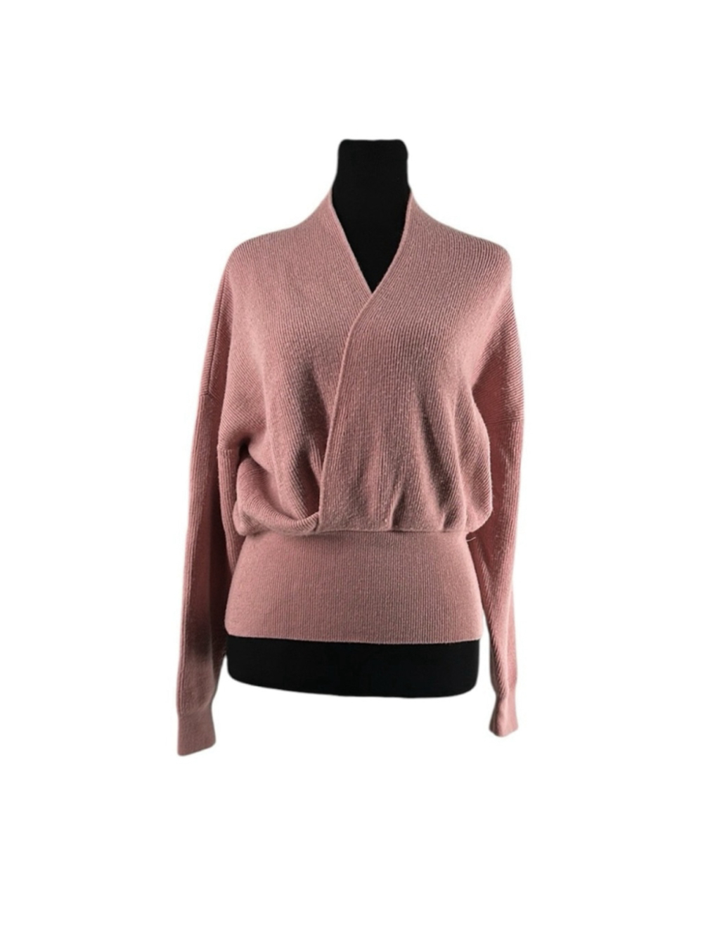 Kit and Ace merino wool sweater cross v neck defined waist warm cozy sz sm